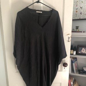Black crane boho dress